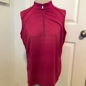 Tail Sleeveless Pink Tennis Top